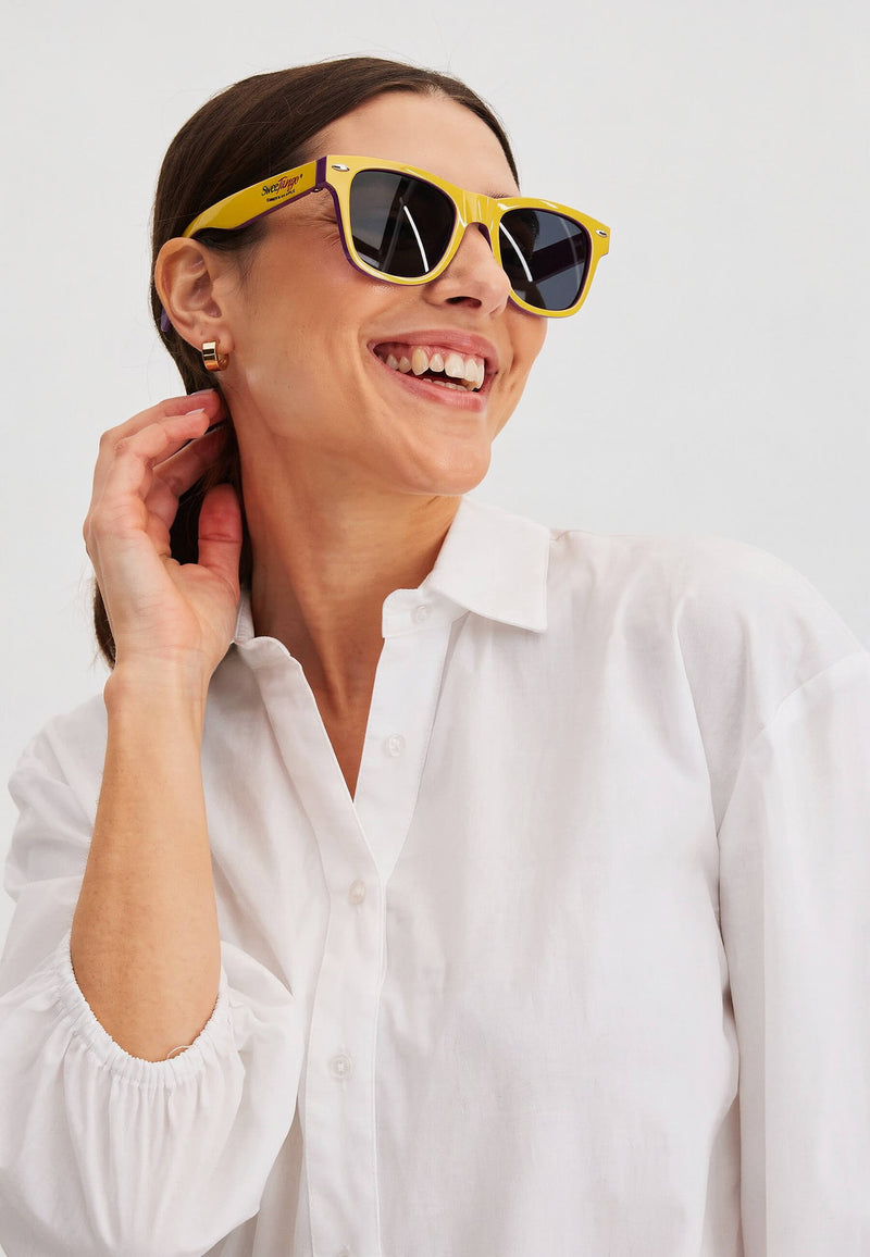 Occhiali da Sole Melinda SweeTango®, giallo, modello donna, dettaglio ravvicinato
