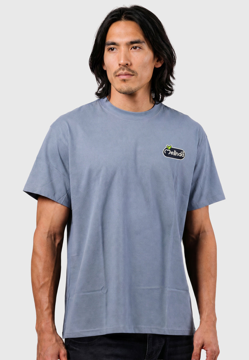 T-shirt Melinda Collection, azzurro, modello uomo, dettaglio ravvicinato