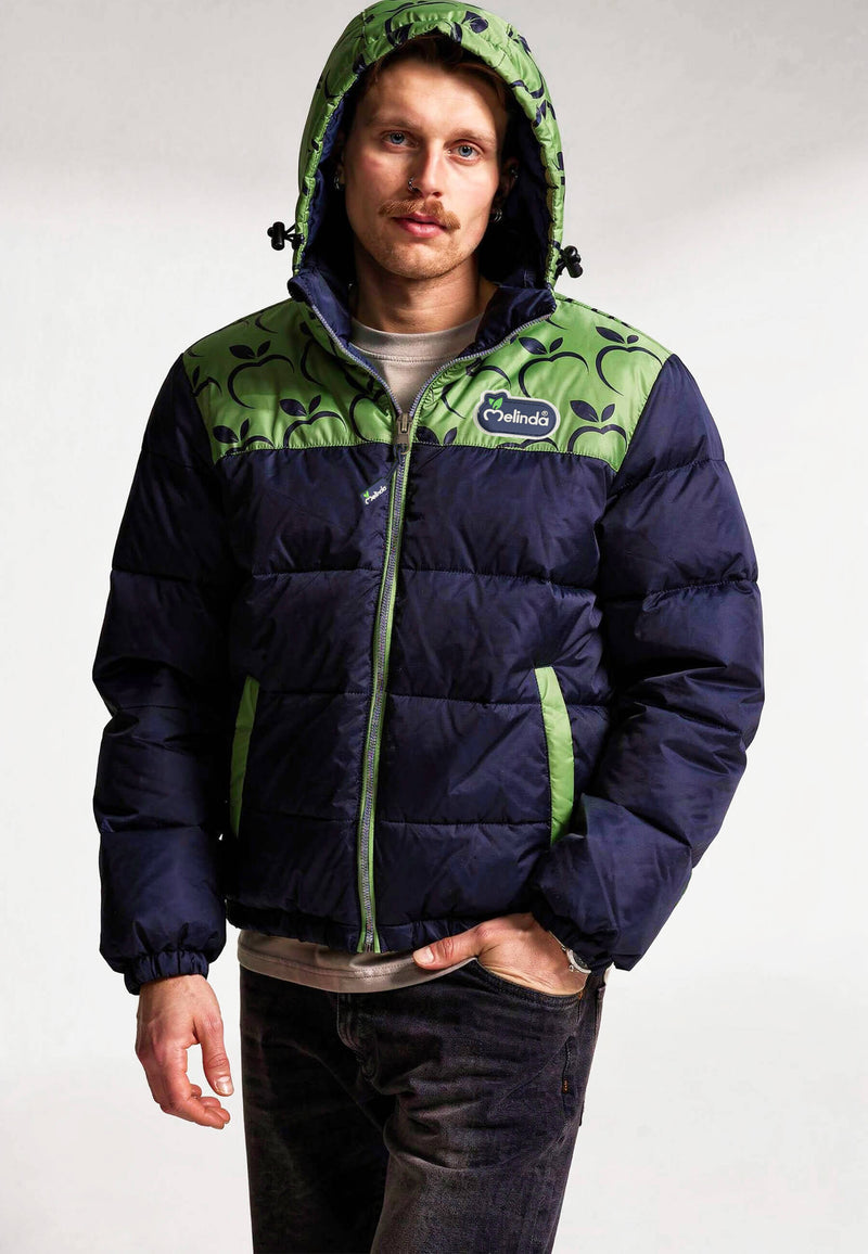 Giacca Piumino Melinda Collection, modello uomo, vista posteriore