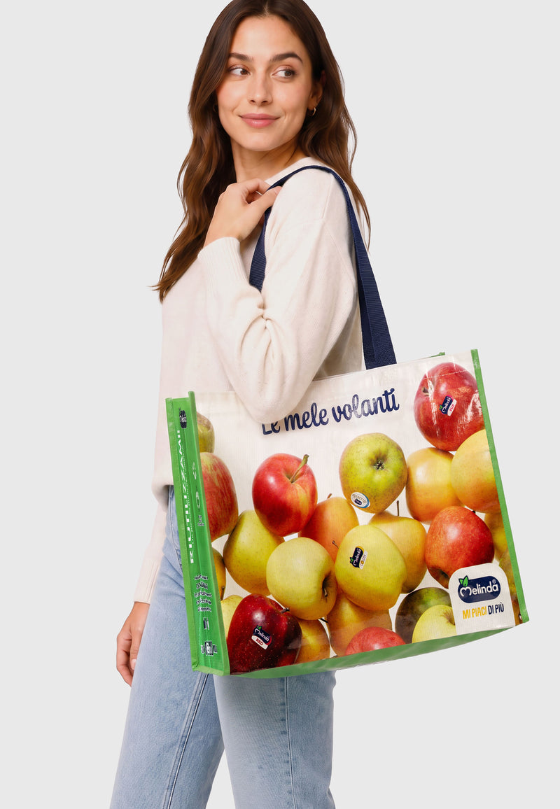 Borsa Melinda Eco Riutilizzabile (eco shopper), insieme agli accessori