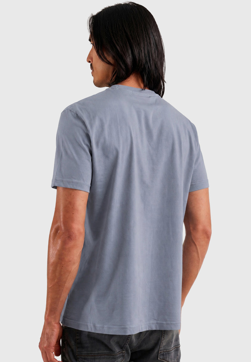 T-shirt Melinda Collection, azzurro, modello uomo, vista posteriore