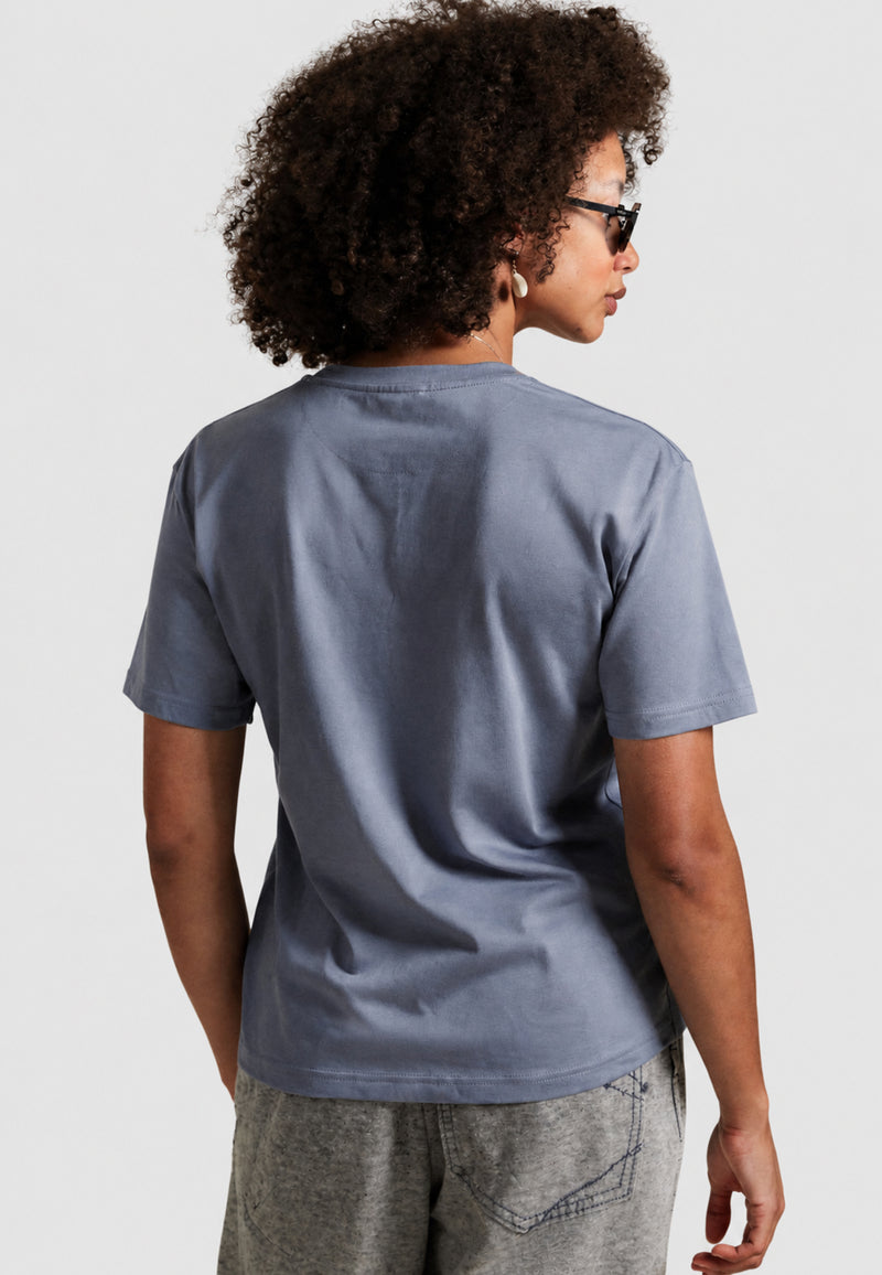 T-shirt Melinda Collection, azzurro, modello donna, vista posteriore