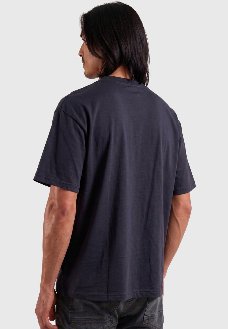 T-shirt Melinda Collection, blu, modello uomo, vista posteriore