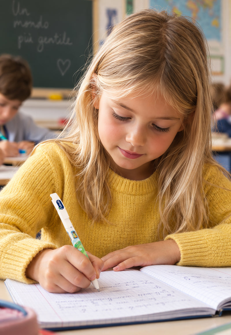 Penna Melinda disegno Funivia - bambina che scrive