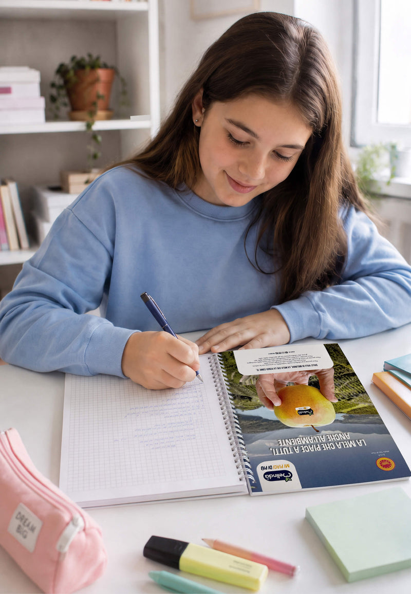Block Notes Melinda, insieme agli accessori