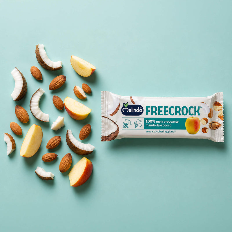 Barretta Freecrock Melinda mandorla e cocco con gli ingredienti