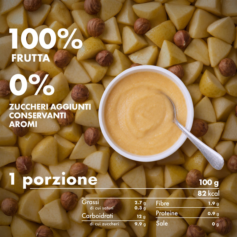 Fruit Appeal al cucchiaio Melinda mela e nocciola con informazioni nutrizionali