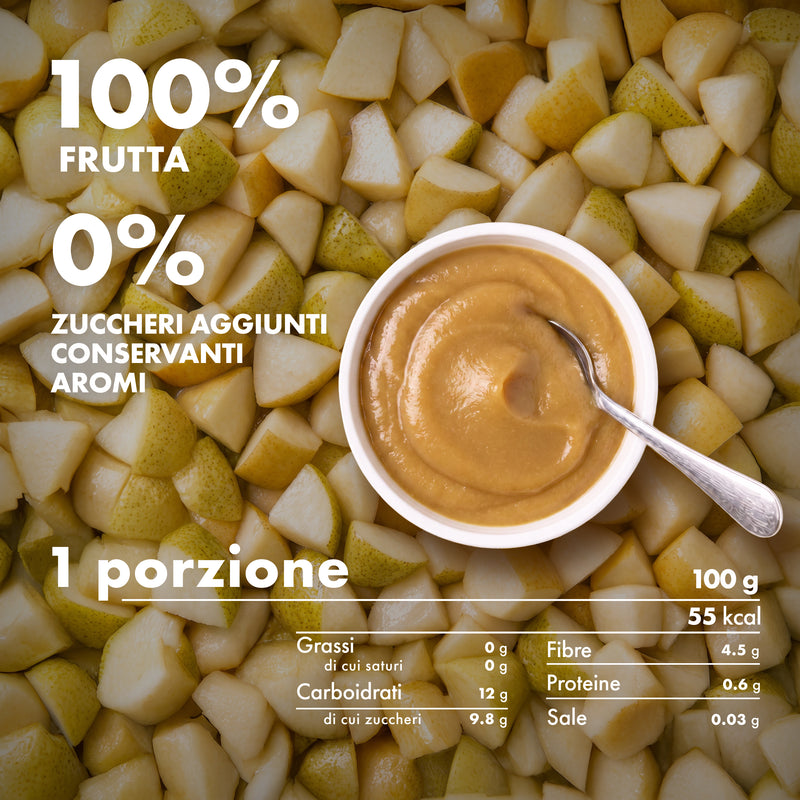Lax Melinda al cucchiaio gusto pera con informazioni nutrizionali