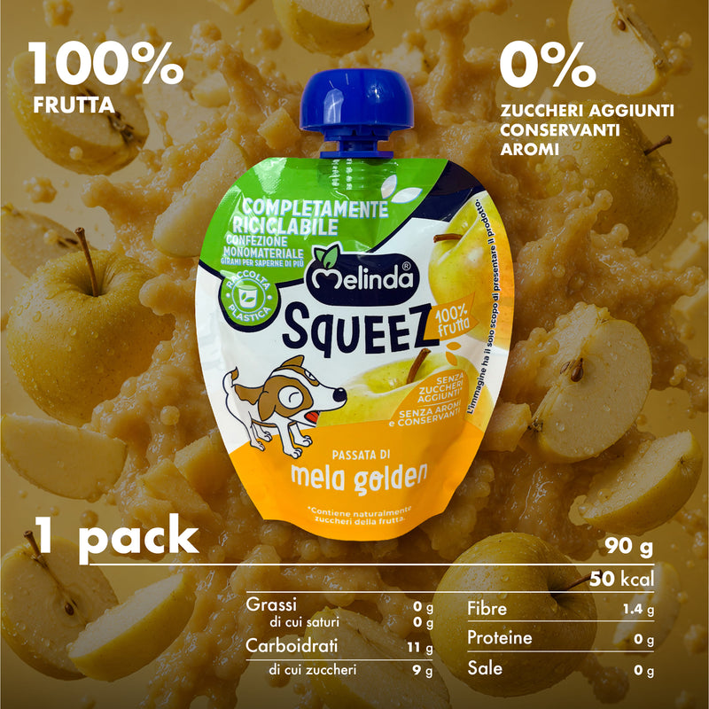 Squeez Melinda gusto mela con informazioni nutrizionali