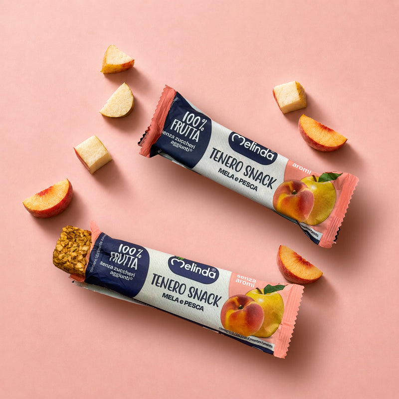 Barrette Tenero Snack Melinda gusto pesca con frutta fresca