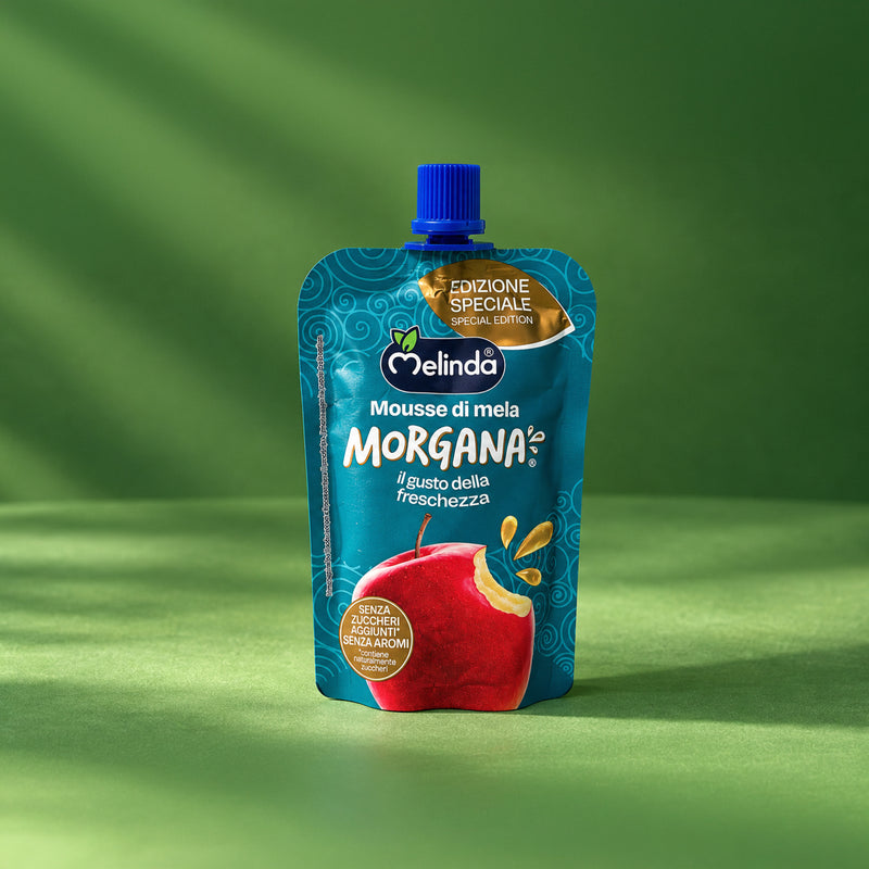 Doypack Morgana Melinda su sfondo verde